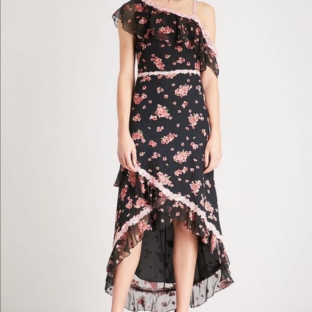 Alice + Olivia Caydon asymmetrical drapey dress